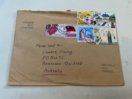 (1 L 7) Letter Posted From Taiwan To Australia (during COVID-19 Pandemic Crisis) 6 Stamps - 18 13,5 Cm - Storia Postale