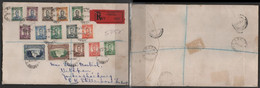 S Rhodesia, GVIR Set To 5/= + Falls 2d, 3d, GUTU 28 MAY 1951,registered > STELLENBOSCH ; CAUSEWAY TransitT - Southern Rhodesia (...-1964)