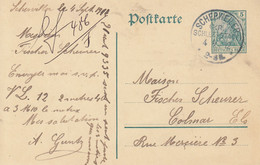 SCHERWEILER (KR SCHLETTSTADT) Du 4.9.12 Adressée à Colmar - 1877-1920: Semi Modern Period