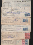 Toulouse (31 Haute Garonne) Années 50 : Lot De 5 Quittances De Loyer Avec Timbres Fiscaux Divers (PPP39339) - Lettres & Documents