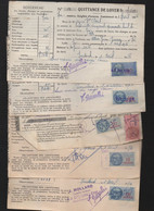 Toulouse (31 Haute Garonne) Années 50 : Lot De 5 Quittances De Loyer Avec Timbres Fiscaux Divers (PPP39340) - Brieven En Documenten