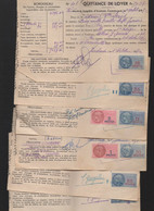 Toulouse (31 Haute Garonne) Années 50 : Lot De 6 Quittances De Loyer Avec Timbres Fiscaux Divers (PPP39342) - Brieven En Documenten