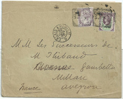 YT 73 Et 92 - Reine Victoria - Lettre De Londres Pour La France - Ambulant De Calais à Paris - Storia Postale