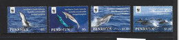 Penrhyn Island 2010 WWF Dolphin Set Of 4 FU - Gebraucht