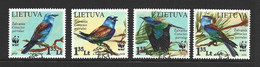 Lithuania 2008 WWF Bird Set Of 4 FU - Gebruikt