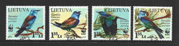 Lithuania 2008 WWF Bird Set Of 4 FU - Usados
