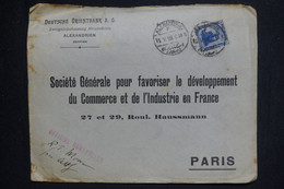 EGYPTE - Enveloppe Commerciale De Alexandrie Pour Paris En 1916  - L 131697 - 1915-1921 British Protectorate