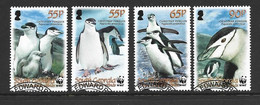 South Georgia 2008 WWF Bird Penguin Set Of 4 FU - Oblitérés