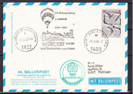 Montgolfières - Nations Unies - Bureau De Vienne - Carte Postale De 1980 - Oblit Wien - Cachet De Karlstein An Der Thaya - Covers & Documents