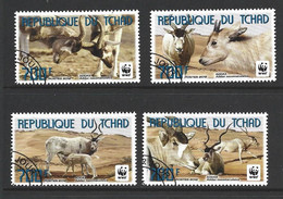Chad Tchad 2012 WWF Antelope Set Of 4 FU - Gebraucht