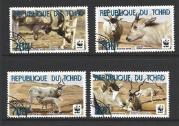 Chad Tchad 2012 WWF Antelope Set Of 4 FU - Usados