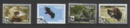 Kyrgyzstan 2014 WWF Bird  Set Of 4 FU - Oblitérés