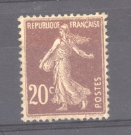 0ob  0605  -  France  :  Yv  139e  (*)   Papier GC - 1906-38 Semeuse Con Cameo