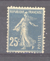 0ob  0608  -  France  :  Yv  140  **  Type IA   Bleu Clair , Très Bon Centrage - 1906-38 Semeuse Con Cameo
