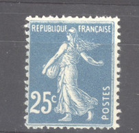 0ob  0617  -  France  :  Yv  140e  *  Type II  Bleu Clair - 1906-38 Semeuse Con Cameo