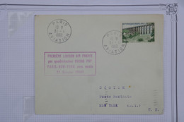 BE12 FRANCE   BELLE LETTREBOEING   1960  IERE LIAISON  PARIS NEW YORK   +AFFR.  PLAISANT - 1960-.... Cartas & Documentos