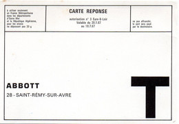 EURE Et LOIR - Dépt N° 28 = SAINT REMY SUR AVRE 1967 = CARTE REPONSE T ' ABBOTT ' - Karten/Antwortumschläge T