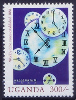 Uganda 2000 MNH, World Time Zones 1884, Clocks Millennium Stamp - Horlogerie