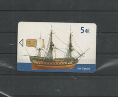 TELECARTE ESPAGNE 5 EUROS COLLECTION MUSEE NAVAL SAN GENARO. - Emissioni Di Base