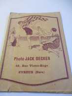 Enveloppe De Négatif Ancienne/ KODAK-PATHE/Photo Jacques DECKER Rue Victor Hugo Evreux (Eure)/Vers 1920-1950        EN30 - Other & Unclassified