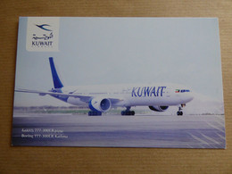 KUWAIT AIRWAYS   B-777ER   /   AIRLINE ISSUE / CARTE COMPAGNIE - 1946-....: Modern Era