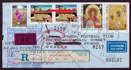 Bosnia Serbia 1997 Orthodox Church Sarajevo With Hidden Sign Of ENGRAVER RS USED On Registered Letter To Greece Religion - Bosnia And Herzegovina