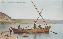 Fishermans Boat, Tiberius, C.1910s - Photochrom Postcard - Palestine