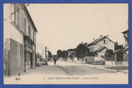 ***TRES RARE CPA 95 SAINT BRICE SOUS FORET - Route De Paris - Saint-Brice-sous-Forêt