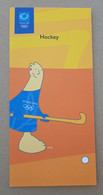 Athens 2004 Olympic Games, Hockey Leaflet With Mascot In English Language - Habillement, Souvenirs & Autres