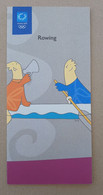 Athens 2004 Olympic Games, Rowing Leaflet With Mascot In English Language - Bekleidung, Souvenirs Und Sonstige