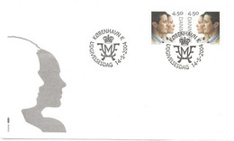 Denmark  2004 Crown Prince Frederik And Mary Donaldson Wedding  Mi 1369-1370 FDC - Briefe U. Dokumente