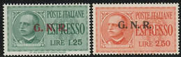 Espressi Soprastampa GNR Di Verona Serie Completa Integra Rara Certificato - Sassone S.1804 - Taxe