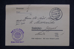 ALLEMAGNE -  Document De Danzig En 1939 - L 131782 - Cartas & Documentos