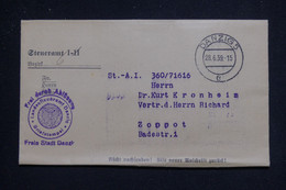 ALLEMAGNE -  Document De Danzig En 1939 - L 131784 - Storia Postale