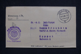 ALLEMAGNE -  Document De Danzig En 1939 Pour Zoppot - L 131786 - Briefe U. Dokumente
