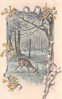 ARTIST E. DOEKER - M.M.VIENNE No.133 - A DEER RUBBING ITS ANTLERS - POSTED 1904 ~ A 118 YEAR OLD POSTCARD #2232138 - Döcker, E.