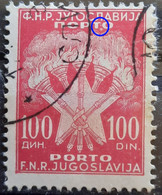 COAT OF ARMS-100 DIN-PORTO-ERROR-YUGOSLAVIA-1962 - Timbres-taxe