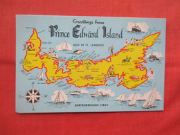 Map Greetings.   Prince Edward Island     Ref 5780 - Other & Unclassified