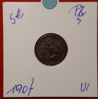 1 Centiem 1907 Vlaams Prachtig - 1 Centime