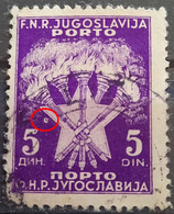 COAT OF ARMS-5 DIN-PORTO-ERROR-DOT-YUGOSLAVIA-1946 - Segnatasse