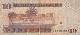 TEN RIYALS SAUDI ARABIAN MONETARY AGENCY 2012 10 RIYALS BANKNOTE - Saudi Arabia