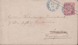 1868. PREUSSEN. EIN GROSCHEN Envelope To Berlin And Readressed To Greifswald Cancelled In Blue BERLIN POST... - JF432637 - Postal  Stationery