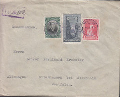 1928. TÜRKIYE Registered (R No 102) Cover To Westfalen With 1+ 2½ + 25 C Atatürk. Reverse 5 ... (Michel 853+) - JF432841 - Cartas & Documentos