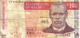 MALAWI 100 KWACHA RED MAN FRONT BUILDING BACK  DATED 31-10-2009 P.54d AF READ DESCRIPTION!!!!! - Malawi
