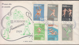 1959.PANAMA. Complete Set Sport Chicago On FDC Cancelled OCT 26 1959.  (Michel 559-564) - JF432876 - Panama