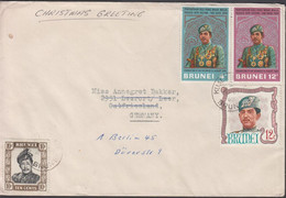 1968. BRUNEI Cover To Germany With Sultan Hassanal Bolkiah 4 + 12 C + 10 + 12 C Cancelle... (Michel 133-134+) - JF432916 - Brunei (...-1984)