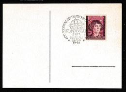 Generalgouvernement: 1943, Blonko Postkarte EF, Mi. Nr. 104 Nikolaus Kopernikus, SoStpl. KRAKAU - Machine Stamps (ATM)