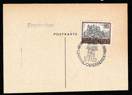 Generalgouvernement: 1941, Blonko Postkarte EF, 10 Zf. Burg Und Stadt Krakau, SoStpl. KRAKAU / VIER JAHRZENTE GENR... - Machine Stamps (ATM)