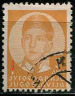 601. Yugoslavia Kingdom Of 1935 King Petar II ERROR A Dot Above Letters „JY“ Used Michel 307 - Non Dentelés, épreuves & Variétés