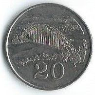 M496 - ZIMBABWE - 20 CENTS 1997 - Zimbabwe